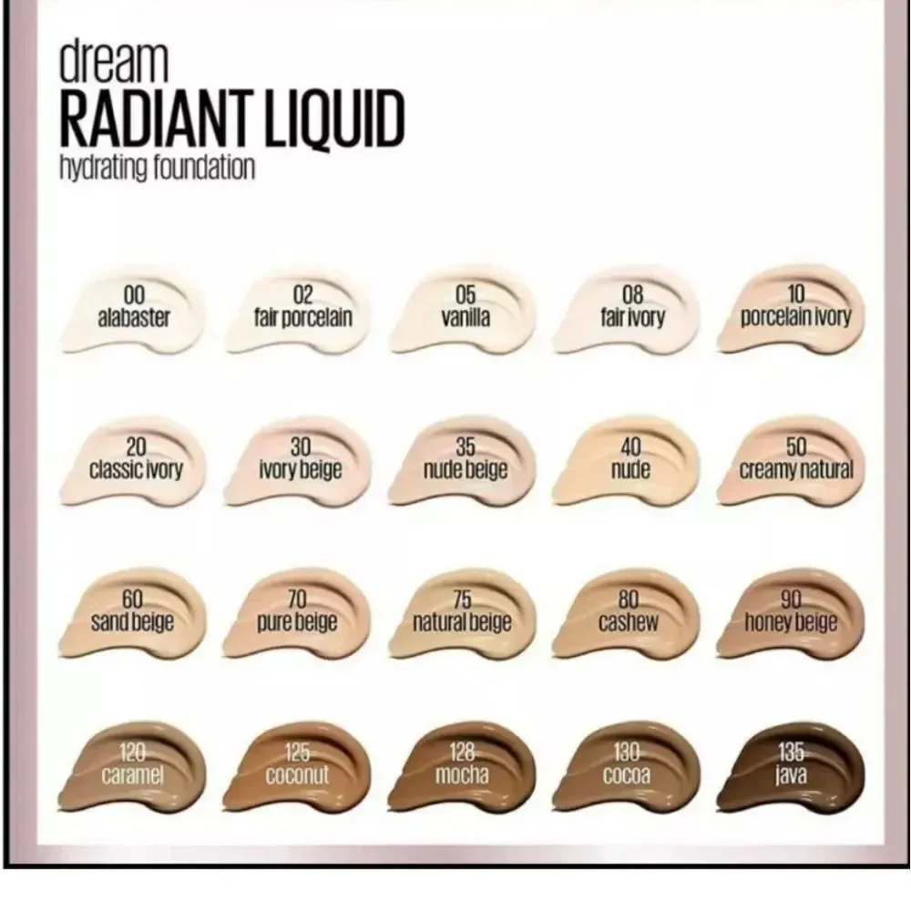 Maybelline Dream Radiant Liquid Foundation - Java 135